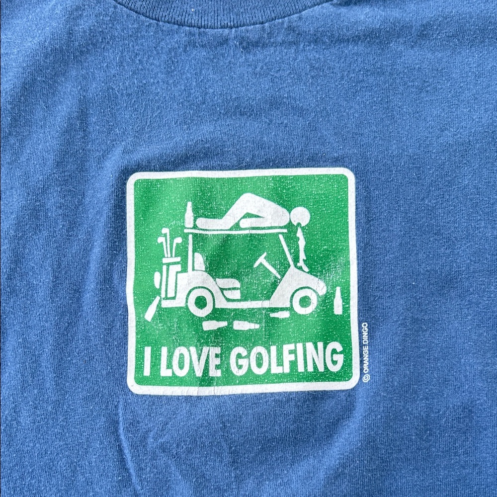 Blue Love Golfing Men's T-Shirt